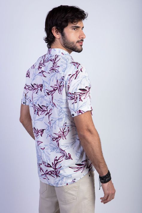 Camisa Estampada Memphis Fj Burgundy-1