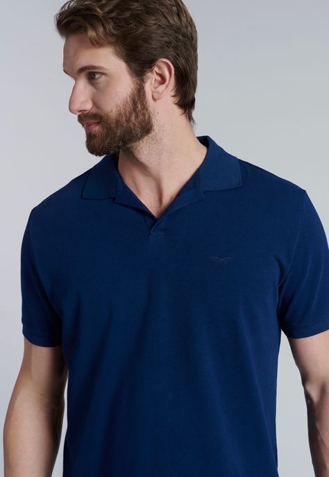 Polera V Neck Polo Delaware Navy-2