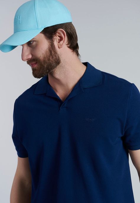 Polera V Neck Polo Delaware Navy-4