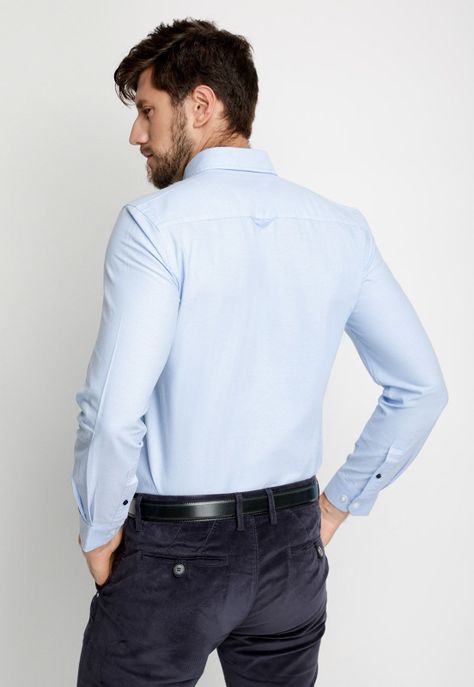 Camisa Oxford Sport F Blue-1