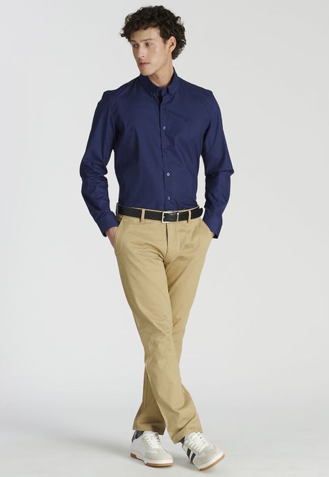 Camisa Oscar Business Navy-1