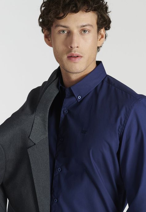 Camisa Oscar Business Navy-4