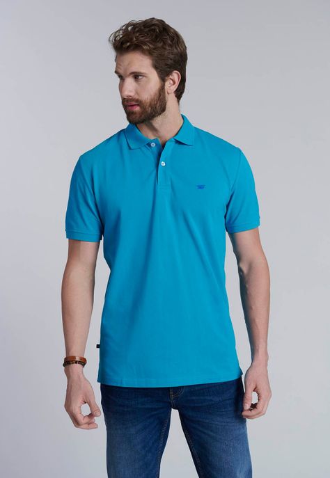 Polera Basica Pique Turquoise-2