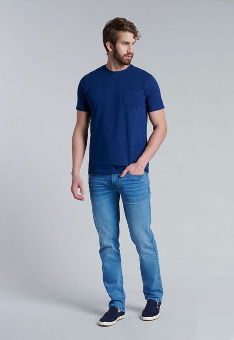 Polera Bolsillo Houston Navy-1