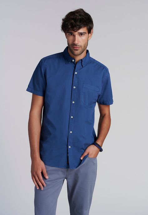 Camisa Garment Dyed Fj Indigo-0