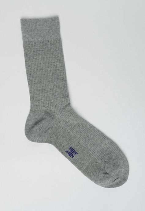 Calcetín Basico Strip Grey Melange-0