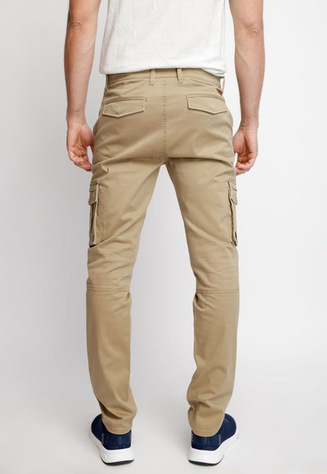 Pantalón Clásico Cargo F Beige-1