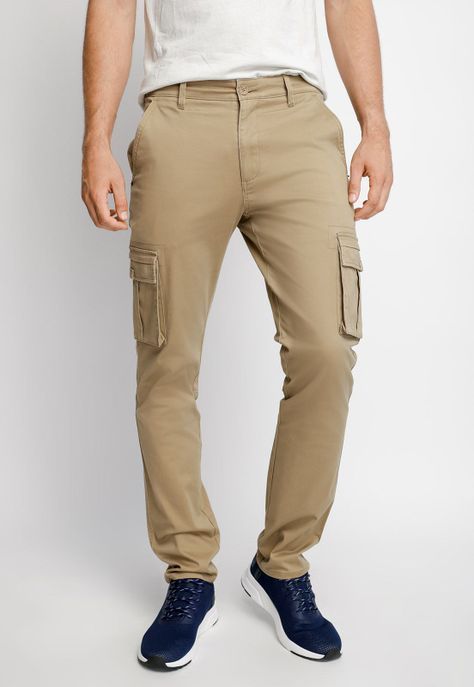 Pantalón Clásico Cargo F Beige-0