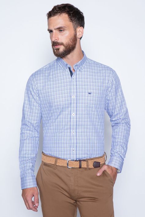 Camisa Checkered Madison Sm Navy-0