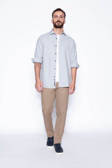 Camisa Sport F Grey Melange-3