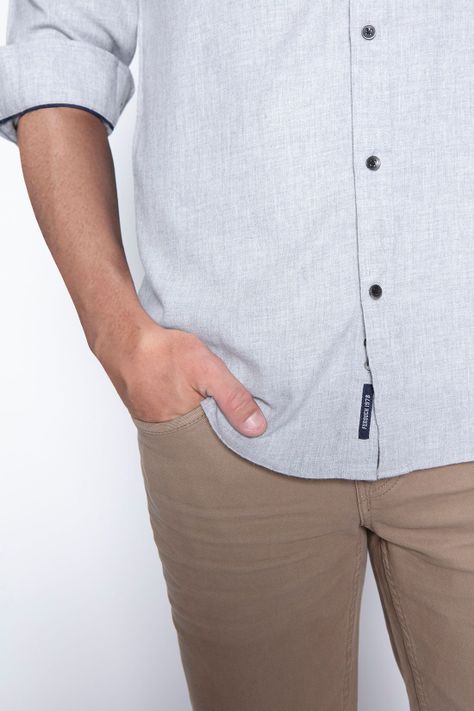 Camisa Sport F Grey Melange-4