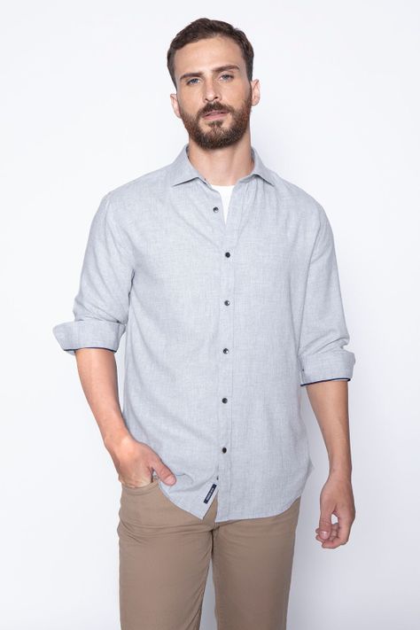 Camisa Sport F Grey Melange-0