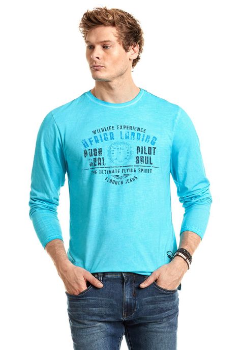 Polera Manga Larga Nebraska Aqua-0