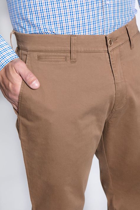 Pantalón Twill Without Pleats L/33 Camel-2