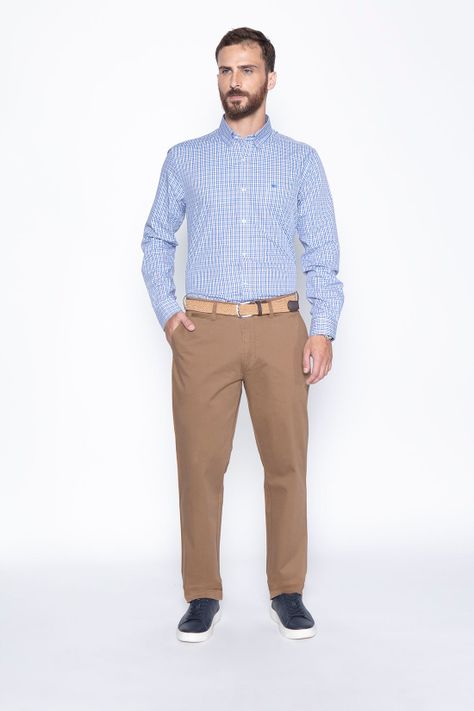 Pantalón Twill Without Pleats L/33 Camel-3