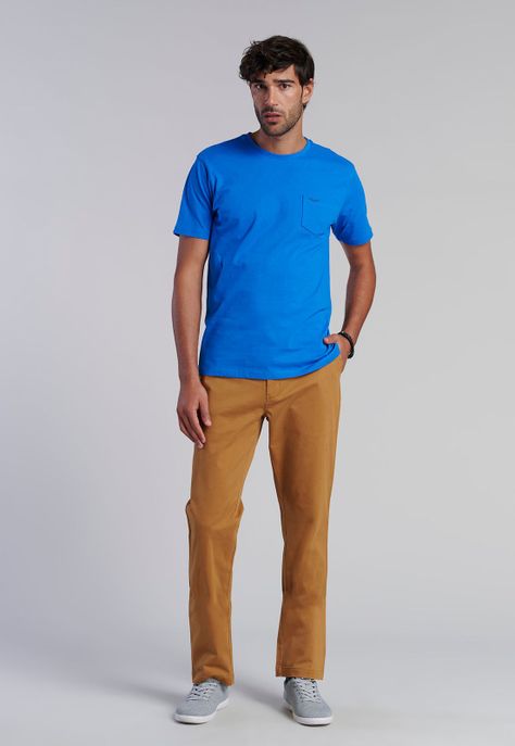 Pantalón Twill Regular L/33 Camel-1