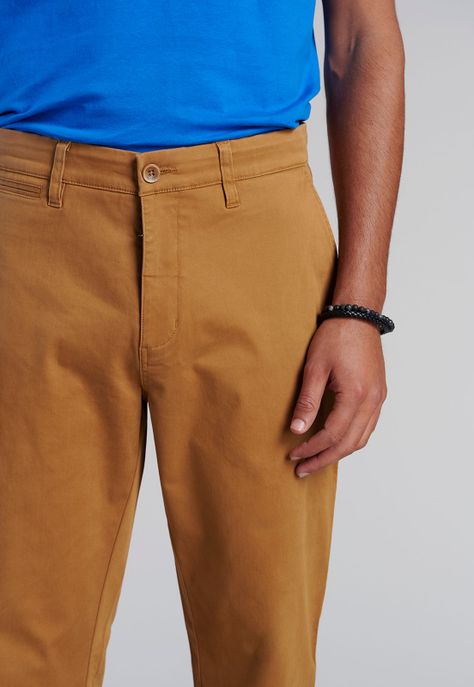 Pantalón Twill Regular L/33 Camel-2