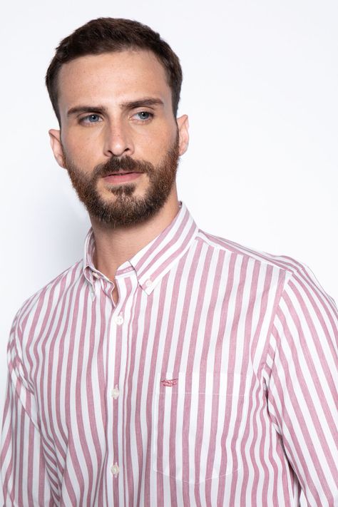 Camisa Listada New York F Burgundy-2