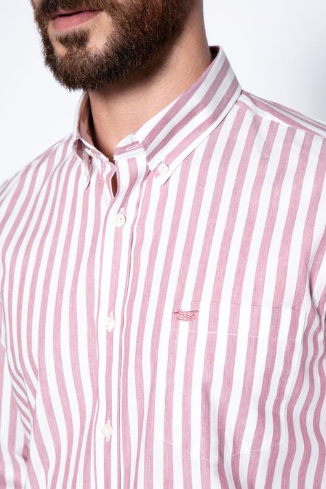 Camisa Listada New York F Burgundy-4