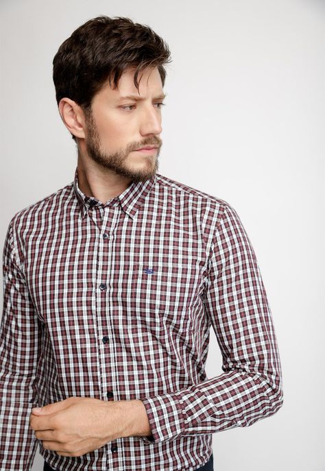 Camisa Smart Casual Bristol Cabernet-2