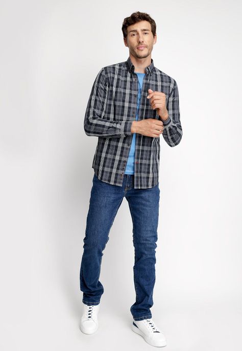 Camisa Checkered Marine Fj Marine-3