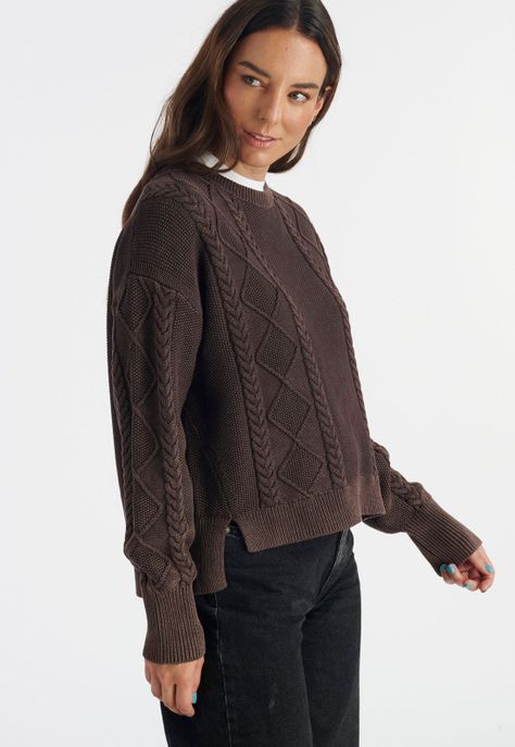 Sweater Michay Casual Chocolate-1
