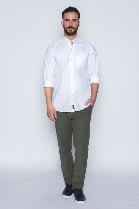 Camisa Garment Dyed Sport Fj White-3