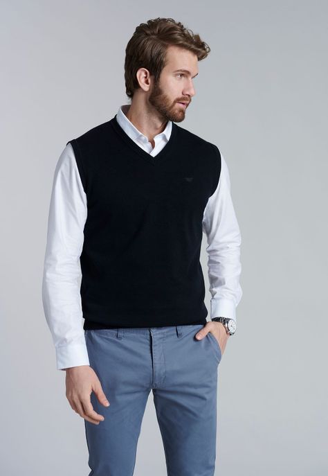 Sweater Smart Casual W/O Sleeve Black-0