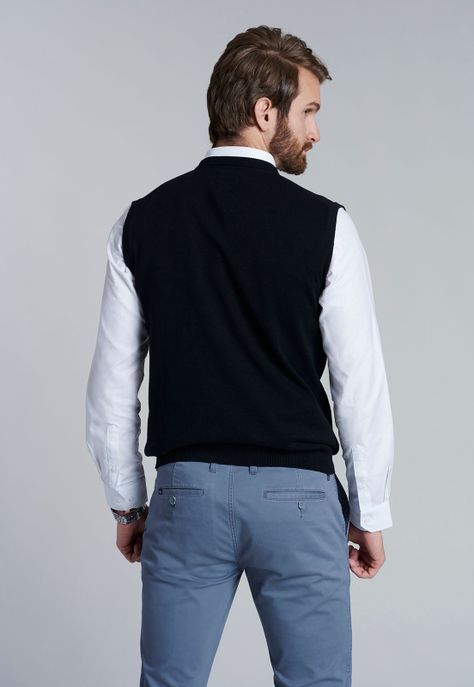 Sweater Smart Casual W/O Sleeve Black-3