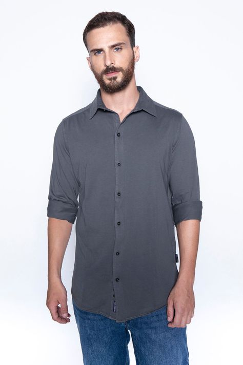 Camisa Jersey Garment Dyed F Metal-0