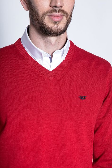 Sweater Red Smart Casual L/S-4