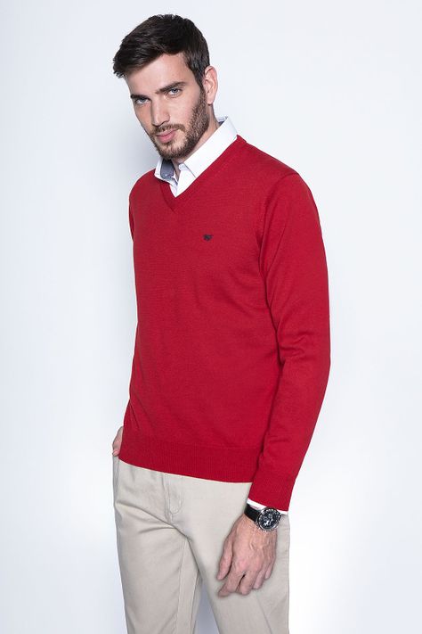 Sweater Red Smart Casual L/S-0