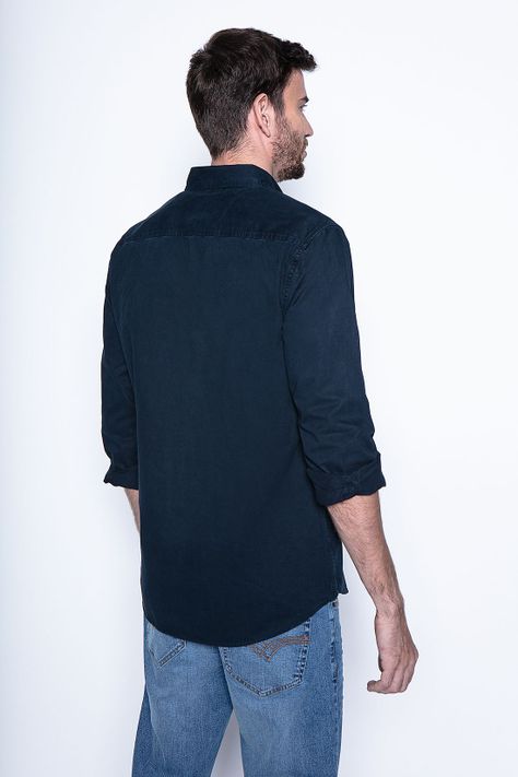 Camisa Garment Dyed Sport Fj Navy-1