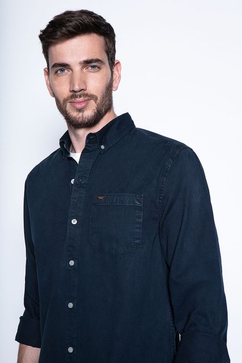 Camisa Garment Dyed Sport Fj Navy-2