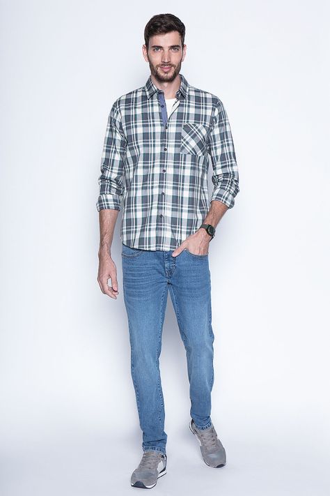 Camisa Check California Fj Green-3
