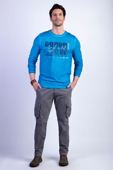 Polera Básica Manga Larga Lavada Michigan-2