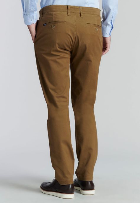 Pantalón Twill Slim /33 Business Camel-3