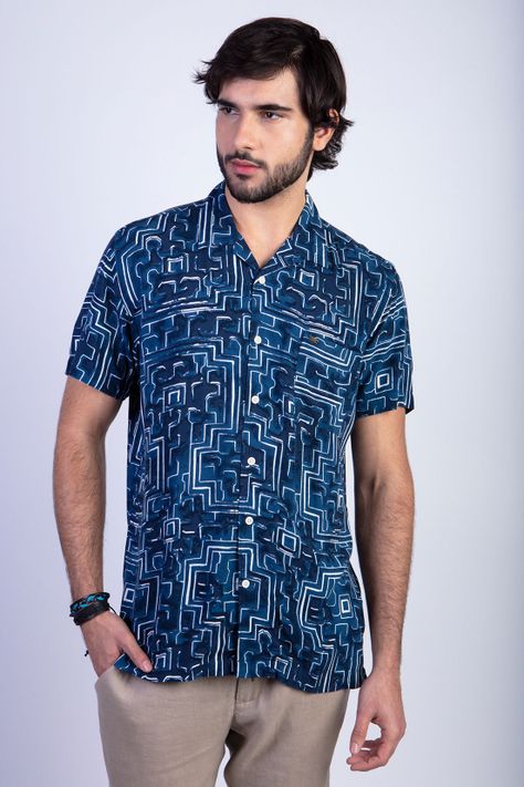 Camisa Estampada Silver Fj Navy-0