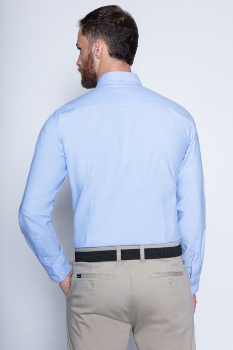 Camisa Sport Oxford F Blue-1