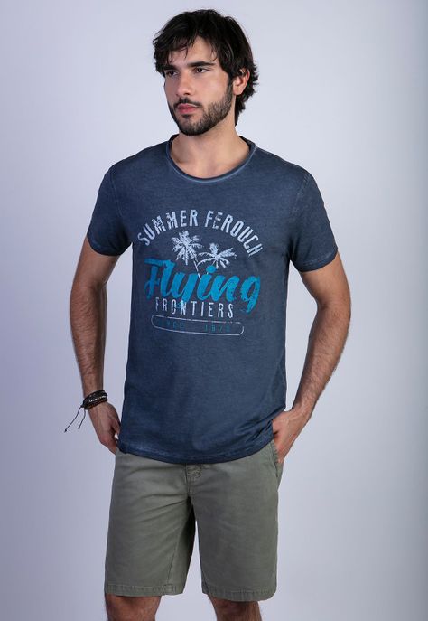 Polera Dirty Wash Seatle Navy-0