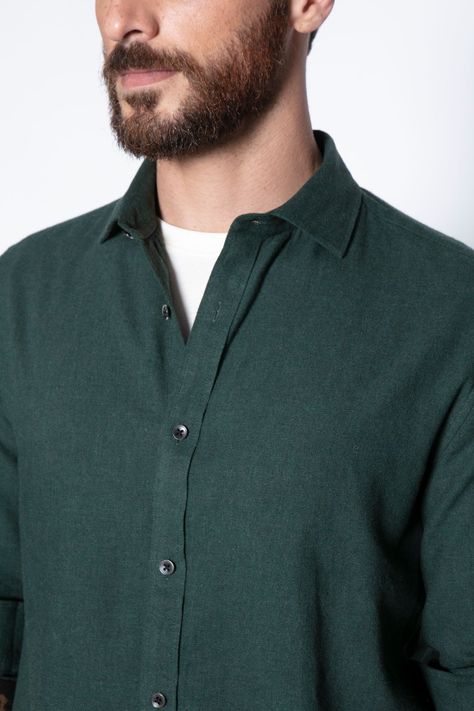 Camisa Sport F Green Melang-2