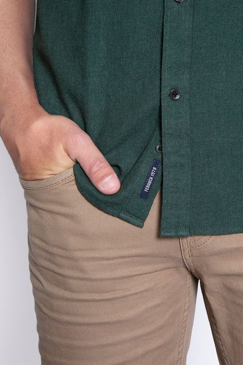 Camisa Sport F Green Melang-4