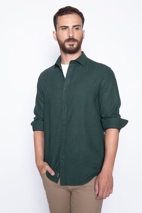 Camisa Sport F Green Melang-0