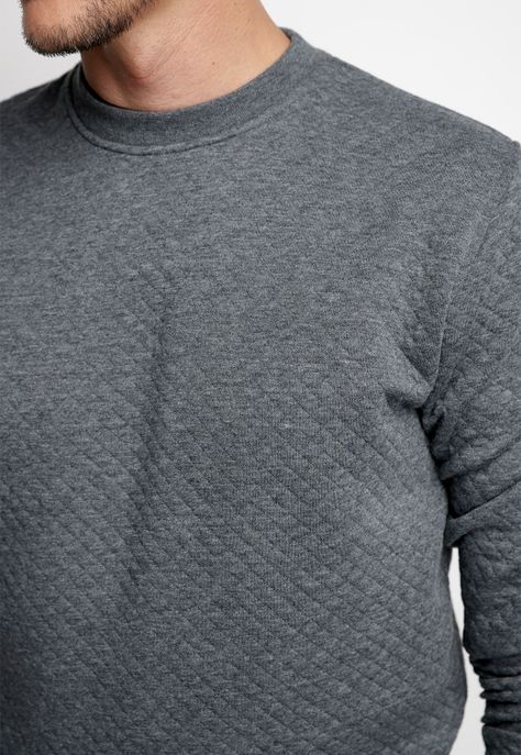 Polera Básica Manga Larga Grafito Melange-2