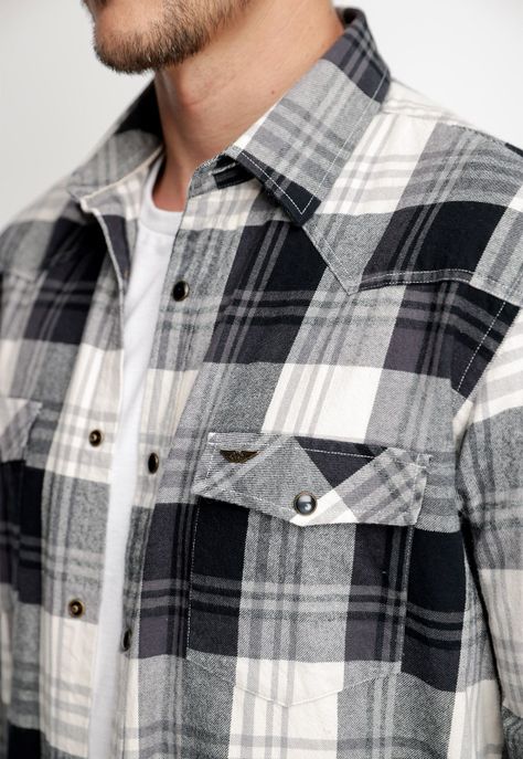 Camisa Checkered Virginia Fj Black-2