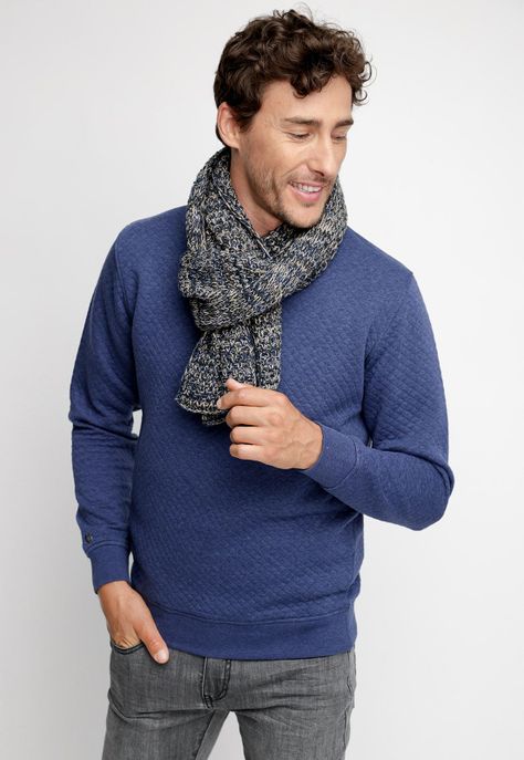 Polera Básica Manga Larga Navy Melange-0