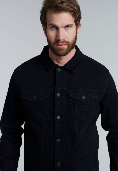 Chaqueta Basica Denim Fj Black-4