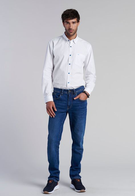 Camisa Estampada Houston F Lt Sky-1