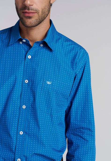 Camisa Estampada Houston F Blue-2