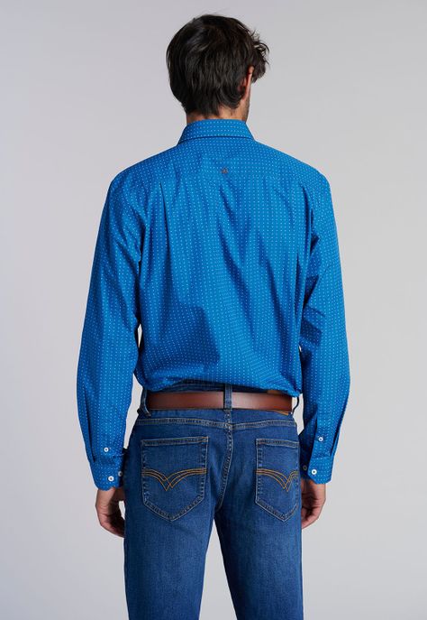 Camisa Estampada Houston F Blue-3